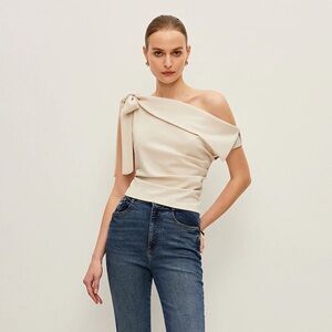 Commense One-Shoulder Top With Bow Detail